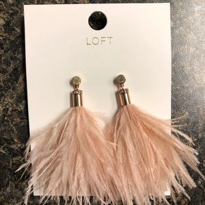 LOFT Feather Earrings NWT